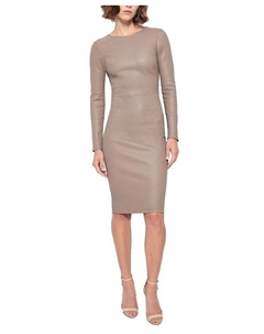 Платье из эластичной кожи Mrs Smith, коричневый As by df