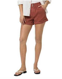 Брюки-шорты Brooklyn с манжетами, красный Paige