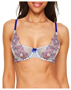 Женский бюстгальтер балконет Josephine без косточек, синий Adore me