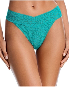 Леопардовое кружевное танга Original Rise, зеленый Hanky panky