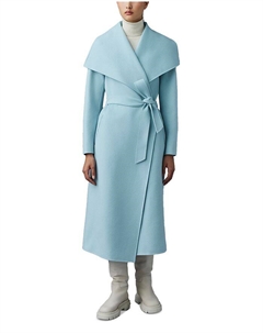 Май Легкое шерстяное пальто-накидка, синий Mackage