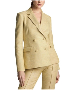 Металлический твиловый блейзер, золотой St. john