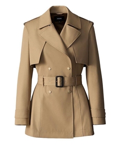 Adva Mid-Length Belted Trench Coat – Тренч Adva средней длины с поясом, коричневый/бежевый Mackage
