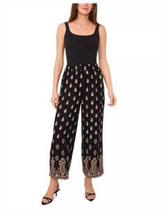 Женские брюки-клеш с принтом "бордер" на резинке, мультиколор Vince camuto