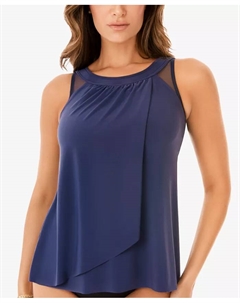 Иллюзионист Урсула Танкини с бюстгальтером, синий Miraclesuit