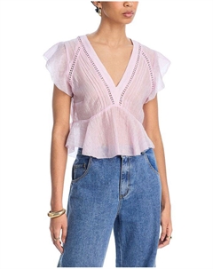 Топ "Лейла" с пеплумом, розовый Steve madden