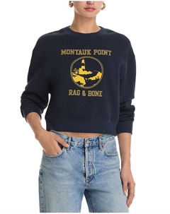 Монток Графический Свитшот, синий Rag & bone