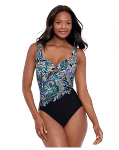 Женский купальник Precioso Enchant с чашечками на косточках, черный Miraclesuit