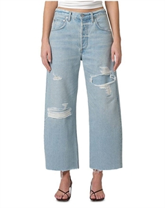 Джинсы Ayla с высокой посадкой и рваным краем, укороченные, цвет "Vaquero", синий Citizens of humanity