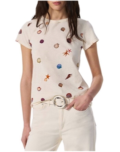 Футболка с принтом "Ракушки" All Over, слоновая кость/кремовый Rag & bone