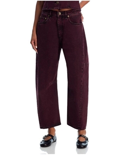 Чарли Джинсы с высокой посадкой, укороченные, расклешенные, цвет "обожженный бордо", фиолетовый Rag & bone