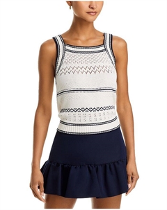 Пуловер с ажурной вязкой Pointelle - эксклюзив, белый Aqua