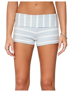 Лоренца Шорты с отворотом в полоску, синий Edikted