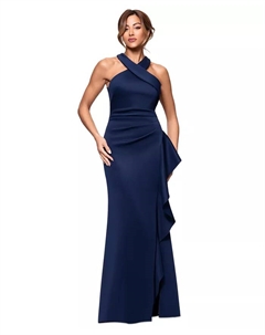 Маленькое платье-бюстье с рюшами, синий Xscape