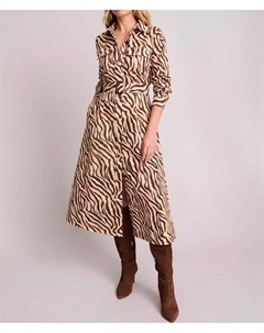 Женское платье Elise с принтом, коричневый/бежевый Untuckit