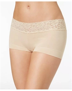 Хлопковые кружевные трусики-шортики Cotton Dream 40859, слоновая кость/кремовый Maidenform