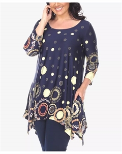 Туника с рукавом 3/4 Erie для полных женщин, мультиколор White mark