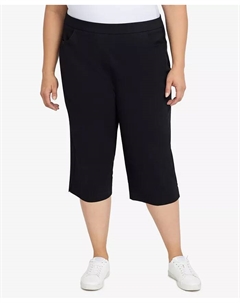 Классические облегающие капри Allure Stretch для полных женщин, черный Alfred dunner