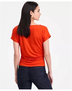 Женский топ с драпированным воротником-капюшоном, красный I.n.c. international concepts