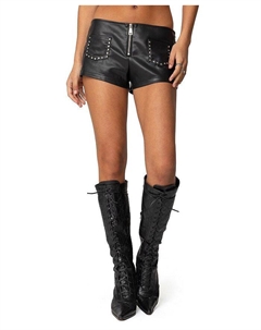 Короткие шорты с шипами, черный Edikted