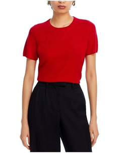 Кашемировый свитер с круглым вырезом - эксклюзив, красный C by bloomingdale's cashmere