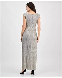 Текстурированное металлизированное платье, серебряный Connected