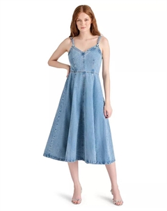 Женское хлопковое платье Harley со сборкой на спине, синий Steve madden