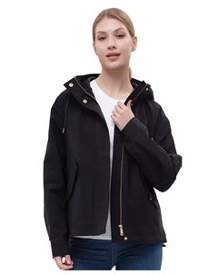 Женская водоотталкивающая куртка с капюшоном, черный Rokka&rolla