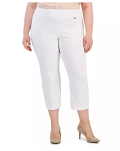 Капри с завышенной талией на резинке больших размеров, белый I.n.c. international concepts