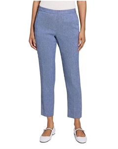 Классические узкие льняные брюки, синий Theory