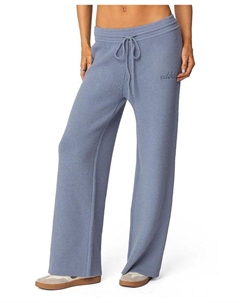 Крисовые ребристые трикотажные спортивные брюки, синий Edikted