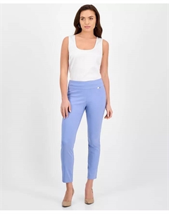 Узкие брюки с завышенной талией и эффектом контроля живота, модели Petite и Petite Short, синий I.n.c. international concepts