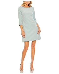 А-симметрированное вечернее платье с декоративными элементами, зеленый Mac duggal