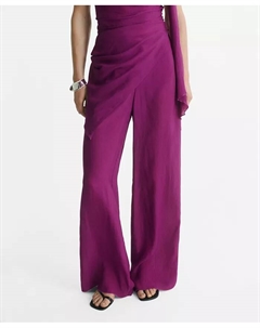 Женские свободные прямые брюки, фиолетовый Mango