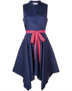 Diane von furstenberg платье рубашка с асимметричным подолом m синий Diane von furstenberg