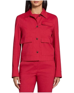 Льняная куртка-пиджак с добавками, красный Theory