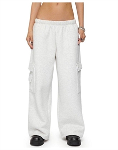 Укороченные карго-спортивные брюки с широкими штанинами, серый Edikted