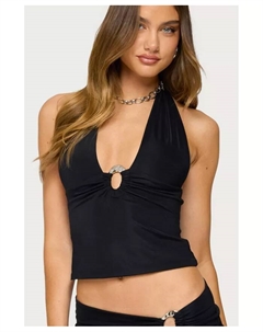 Женский топ-бюстье Billey с металлическими кольцами, черный Edikted