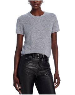 Кашемировый свитер с круглым вырезом - эксклюзив, серый C by bloomingdale's cashmere