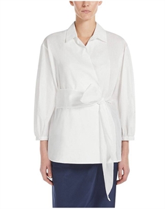 Рубашка Ceci из хлопка и шелка, белый Weekend max mara