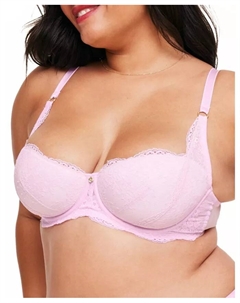 Бюстгальтер балконет с контурными чашками Bonnie для женщин plus-size, розовый Adore me