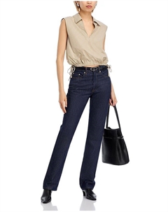 Футболка без рукавов Fiona в полоску, коричневый/бежевый Rag & bone