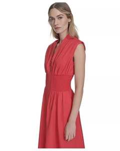 Женское хлопковое миди-платье на молнии спереди, оранжевый Vince camuto