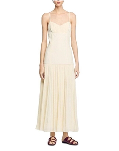 Плиссированное макси-платье, слоновая кость/кремовый Sandro