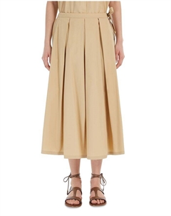 Народная плиссированная юбка, коричневый/бежевый Weekend max mara