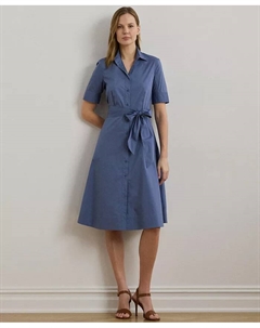 Хлопковое платье-рубашка, черный Lauren ralph lauren