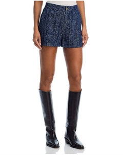 Твидовые шорты свободного кроя, синий Frame