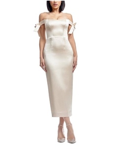 Платье Verona с бантом, коричневый/бежевый Dress the population