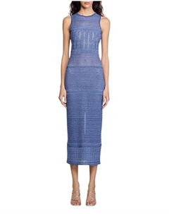 Вязаное платье миди, синий Sandro