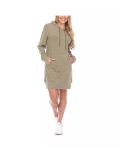 Женское платье-худи, зеленый White mark